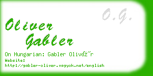 oliver gabler business card